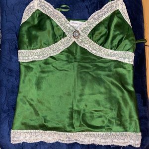 Green Silk Gerard Darel slip shirt